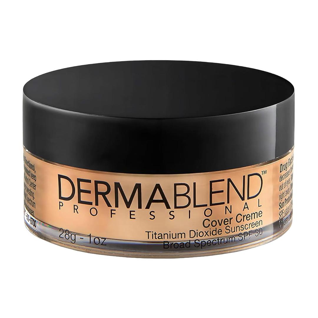 Dermablend Cover Creme High Coverage Foundation with SPF 30, 30W Yellow Beige, 1 Oz.