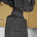 Motor Trend FlexTough Floor Mats for Cars, Black Deep Dish All-Weather Car Mats, Waterproof Trim-to Fit Automotive Floor Mats for Cars Trucks SUV, Universal Floor Liner Car Accessories