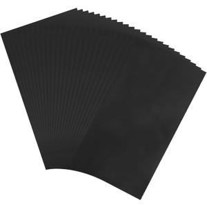 MECCANIXITY 50 Sheets Heat Reactive Foil, 20x29cm Black Foil Transfer Sheets Toner Reactive Foil Transfer Foil Sheets Hot Foil Stamping Paper for Crafts DIY Cardmaking Album Decoration