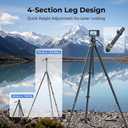 SmallRig Portable Travel Video Tripod, Carbon Fiber Compact Tripod for Outdoor Photography, 5kg Load, Fluid Head with 360° Pan and -70° to 90° Tilt, 180° Reversible Center Column