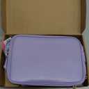 Travel Makeup Bag Women's Large Capacity Cosmetic Portable Organizer Large Opening Waterproof Storage Toiletry Bags Vertical Free-Standing Brush Holder for Easy Access Purple