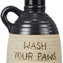 Young's Inc. Farmhouse Soap Dispenser - Decorative Dish and Hand Soap Dispenser for Bathroom and Kitchen - Bear Paw, Brown - 3.5'' X3.5'' X7.75''