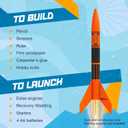 Estes 1427 Alpha III Rocket-Building Kit, Beginner Flying-Rocket Model Kit for Ages 10+, Includes Launch Pad and Controller