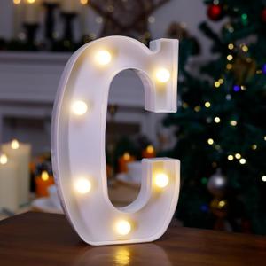 LED Marquee Sign Light Up Letters, Alphabet Light Up Letters Sign, Battery Powered LED Letter Lights for Night Light, Wedding, Birthday, Party, Christmas or Home Decor (Letter C)