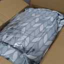 Amazon Basics Twin/Twin XL Comforter Bedding Set with Printed Sheets, 5-Piece, Gray Leaf, Lightweight Microfiber Bed-in-a-Bag, Machine Washable
