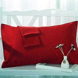 Travel Pillowcase 14x20 500 Thread Count Egyptian Cotton Set of 2 Toddler Pillowcase Zipper Closer 100% Egyptian Cotton (Toddler Travel 14x20 Zipper, Burgundy Solid)
