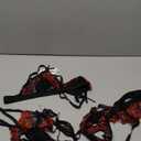 RSLOVE Women Lingerie Sets with Garter Belt 3 Piece Lace Teddy Babydoll Bodysuit (Large, Black&Rred)