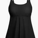 Yonique Tankini Top for Women Bathing Suit Top No Bottom Modest Swimsuit Top Only Tummy Control Swim Tank Top Size XL