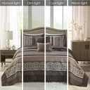 Madison Park Oversized Queen Quilt Bedding Set, Reversible Quilted Bedspread Set, 5PC
