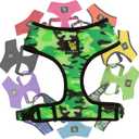 EcoBark Dog Harness - Eco-Friendly Max Comfort Harnesses - Luxurious Soft Mesh Halter - Over The Head Harness Vest- No Pull and No Choke for Puppy, Toy Breeds & Small Dogs (Medium, Camo)