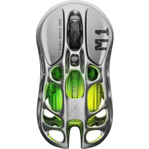 GravaStar Mercury M1 Pro Wireless Gaming Mouse  26,000 DPI PAW3395DM Sensor  Lightweight Magnesium Alloy  Tri-Mode (Wired/2.4GHz/Bluetooth)  4K Polling Rate  Up to 200-Hour Battery (Gray)