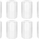 Eidonta 8 Pack Clear Glass Shade Covers Replacements, 5.5in Height, 3.5in Diameter, 1.65in Fitter, Clear Cylinder Glass Lamp Shade Replacement Globe for Chandelier Pendant Wall Sconces