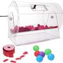 VEVOR Acrylic Raffle Drum, Professional Raffle Ticket Spinning Cage with 2 Keys, Transparent Lottery Spinning Drawing, Holds 5000 Tickets or 200 Raffle Balls, Raffle Ticket Box for Lottery Games Bingo (16 x 13 inch - Medium)