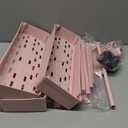 SPACELEAD Slim Storage Cart 3 Tier,Bathroom Organizer Rolling Utility,Mobile Shelving Unit Slide Out for Office, Kitchen, Laundry Room & Narrow Places,Pink