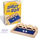 Shut The Box by Relatable, The Classic Choice for Tabletop Games, Math Games, Board Games for Kids and Adults, and Strategy Games, Includes 2 Dice, 1 Wooden Box, 1 Scorepad, and Instructions