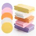 120 Pcs Facial Sponge Compressed, Luxiv 5 Colors Face Cleansing Sponge Estheticians Compressed Makeup Facial Sponge Round Wash Face Sponges for Women Compress Exfoliating Removal Sponge (Mix-color B)