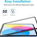 Mothca Matte Glass Screen Protector for iPad 11-inch A16 2025 (11th Generation) / iPad 10th Generation 10.9-inch 2022 Anti-Glare & Anti-Fingerprint Tempered Glass (Not Privacy) with Alignment Frame