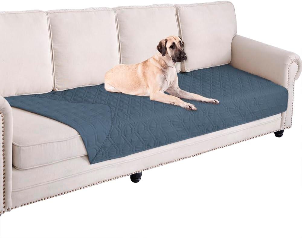 Ameritex Waterproof Blanket Reversible Dog Bed Cover Pet Blanket for Furniture Bed Couch Sofa (30x90 Inch (Pack of 1), Navyblue)