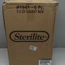 Sterilite 7.5 Qt Gasket Box, Stackable Storage Bin with Latching Lid and Tight Seal, Plastic Container to Organize Basement, Clear Base, Lid, 6-Pack