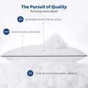 HYLEORY Bed Pillows King Size-Cooling Hotel Collection Pillows, Fluffy Down Alternative Filled Firm Sleeping Pillow for Side/Back/Stomach Sleepers, White (1 piece)