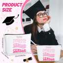 Huhumy Class of 2026 Senior Night Gifts Graduation Canvas Makeup Bags Zipper Organize Travel Cosmetic Pouch Double Sided Senior 2026 Gift for Her Women Team Coach Player(Pink)