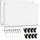 2Pack Magnetic Board 17.5" x 11.4" Magnet Bulletin Board is Suitable for displaying Notes, Photos, Magnetic Letters, Suitable for Walls, refrigerators, cabinets