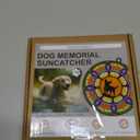 Dog Memorial Suncatcher - Handmade Stained Glass Window Hanging Light Catcher, Customizable Decor for Loss of Pet, Remembrance Ornament for Dog Lovers, Home & Garden Tribute Ornament