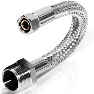 00657349 657349 Dishwasher Water Flex Hose Supply Adapter Compatible With Dishwashers, Braided Stainless Steel Water Supply Line Replacement Part 2693524 AP5618160 PS8731706