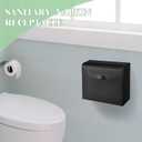 Tioncy 8 Pcs Sanitary Napkin Disposal Receptacle Stainless Steel Sanitary Napkin Receptacle Wall Mounted Tampon Disposal Bin Waste Tampon Holder Feminine Hygiene Container (Black)