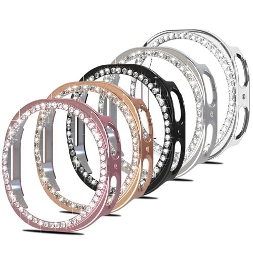 Simpeak 5-Pack Bling Case Compatible with Samsung Galaxy Watch 8 40mm Smartwatch, Crystals Diamond Frame Protector Back Cover Replacement for Galaxy Watch 8 40mm Only, (No Screen)