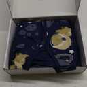 Looxii Baby Sleep Sack 0.5 TOG, 100% Cotton 3 Pack Wearable Blanket Baby Sleep Bag for Newborn Infant, 2-Way Zipper Lightweight Toddler Sleeping Sack 6-12 Months (Medium, Blue+Space+inosaurs)