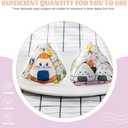 ABOOFAN Triangle Onigiri Packaging Bags Disposable Rice Ball Wrappers with Cute Cartoon Design 5.91 Inch Sushi Wrapping Bags for Takeout and Party