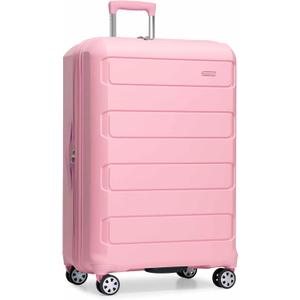 Traveler's Choice Pagosa Hardshell Expandable Luggage with Spinner Wheels, Pink, 30-Inch Large
