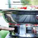 Korean BBQ Grill Charcoal, Small Charcoal Grill 13.7 Inches Portable Grill Stainless Steel Barbecue Grill Tabletop kbbq grill Outdoor Indoor Camping