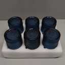 Highball Drinking Glasses, 15 Oz Vintage Style Hobnail Glass Drinking Glasses (Blue)