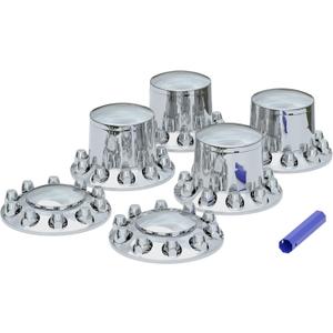 Axle Wheel Covers for Semi Truck Chrome ABS Plastic with 2 Front and 4 Rear Complete Axle Wheel Cover Set 33mm Dome Screw-On Lug Nut Covers Axle Wheel Covers for Semi Truck Chrome ABS Plastic with 2 Front and 4 Rear Complete Axle Wheel Cover Set 33mm Dome Screw-On Lug Nut Covers