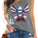 American Flag Tank Tops Women USA Sequin Sleeveless Tee Eagle Patriotic Shirt 4th of July Summer Top (XX-Large)