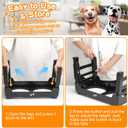 COMESOON Elevated Dog Bowls, 4 Height Adjustable Raised Bowl Stand with 2 Thick 50oz Stainless Steel Food Bowls Non-Slip Feeder Adjusts to 3.7'', 9.2'', 10.75'', 12.36'' Black, (DB-W01)