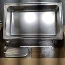 Countertop Ice Food Serving Display Tray with 4 Pan, Salad Bar Buffet Station for Home, Cold Food Buffet Server, Pizza Topping Station, Cold Buffet Table Serving Station for Party