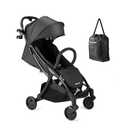 Beberoad Lightweight Baby Stroller for Airplane R2 Small Travel Stroller Compact Strollers Foldable, Infant Toddler Stroller with Adjustable Backrest, Cup Holder and Waterproof Canopy, Black