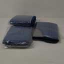 YIHOUSE Memory Foam Bath Mat Set, Non Slip Bath Mats, Super Soft and Water Absorbent, Machine Washable U Shape Toilet Mats, Dark Blue (3pieces)