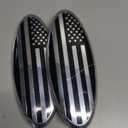 2 Pack Compatible for 2004-2014 F150 Front Grille Rear Tailgate Emblem, 9" Black Oval American Flag Emblem Fits 11-14 Edge, 11-16 Explorer, 06-11 Ranger, 07-14 Expedition