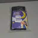 37" W x 60" L 100% Portable Blackout Curtains, Total Darkness No-Drill Black Out Window Cover, Temporary Blackout Shades with Hook & Loop Tape, for Bedroom, Nursery, Dorm, Travel (Black)