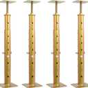 4Pack Adjustable Floor Jack,19" - 36" Telescoping Jack Post for Basement Deck Leveling, Heavy-Duty Steel Construction for DIY Crawl Spaces Heavily Loaded 4400lbs Capacity (Gold)
