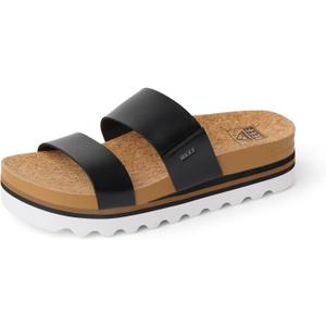 Reef Cushion Vista Hi Womens Platform Fashion Sandal, Arch Support, Ultra Soft Cushion Footbed (Black, 9 M)