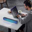 Touch Control Computer Speakers, Bluetooth Speakers for Computer Desktop PC with Colorful Dynamic RGB Lighting, USB Powered Gaming Speakers with 3.5mm Aux Cable for Monitor Laptop Tablet