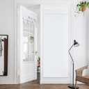 HOMEIDEAS Pure White French Door Curtain, Privacy Blackout Door Curtains, 26 X 80 Inch Shades for Glass Window, Thermal Insulated Covering Tie Up Shade for Bedroom, 1 Panel