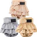 Reusable Dog Diapers Female Washable, Premium Doggie Diaper for Dogs, Pack of 3, Highly Absorbent Extra Large Dog Diaper for Heat, Incontinence and Puppy Training(XL)