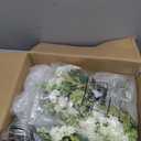 XunYee 10 Set Mason Jar Table Centerpiece with Flower Mason Jar Flower Centerpiece Vases Decor for Engagement Party Bridal Shower Centerpieces Wedding Reception Table Decor(Hydrangea)