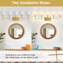 5-light Bathroom Vanity Light,41 IN Vintage Brass Bathroom Light Fixtures Over Mirror,Wall Lamps For Bedroom With Flared White Fabric Lampshade For Living Room,Foyer,Hallway,Hardwired,E12 Base